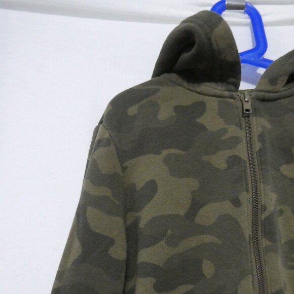 OLD NAVY | medium (8) | Army Green Zip-Up Hooded Sweatshirt | Camo | Camouflage - Picture 4 of 14